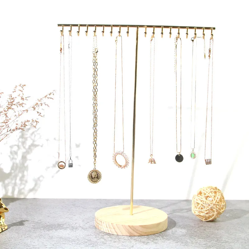 Simple Geometric Metal Jewelry Display Stand