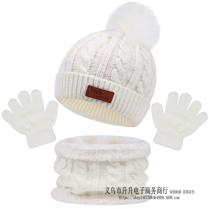 Children's hat online scarf gloves 3 pieces set