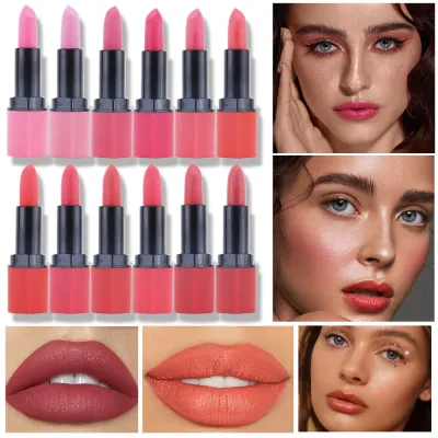 3Q Beauty Women Non-Fading Long-Lasting Pink Matte Velvet Lip Gloss