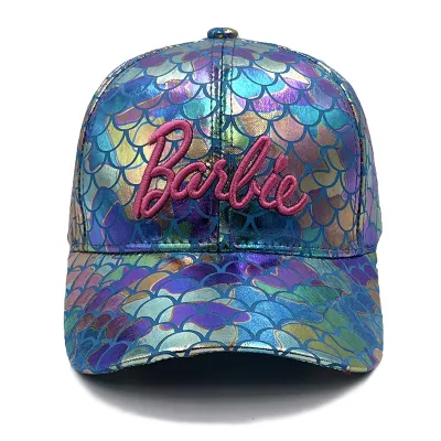 Cute Letter Embroidered Laser Baseball Cap Personality Trend Polyester Dome