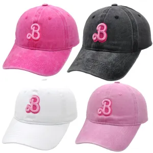 Women Fashion 3D Embroidery Letters Baseball Cap Cotton