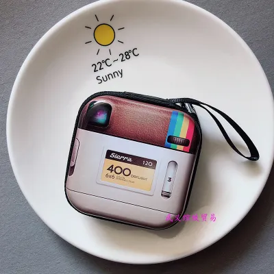 Retro Record Tape Coin Purse Tinplate Zipper Creative Bags Wallets