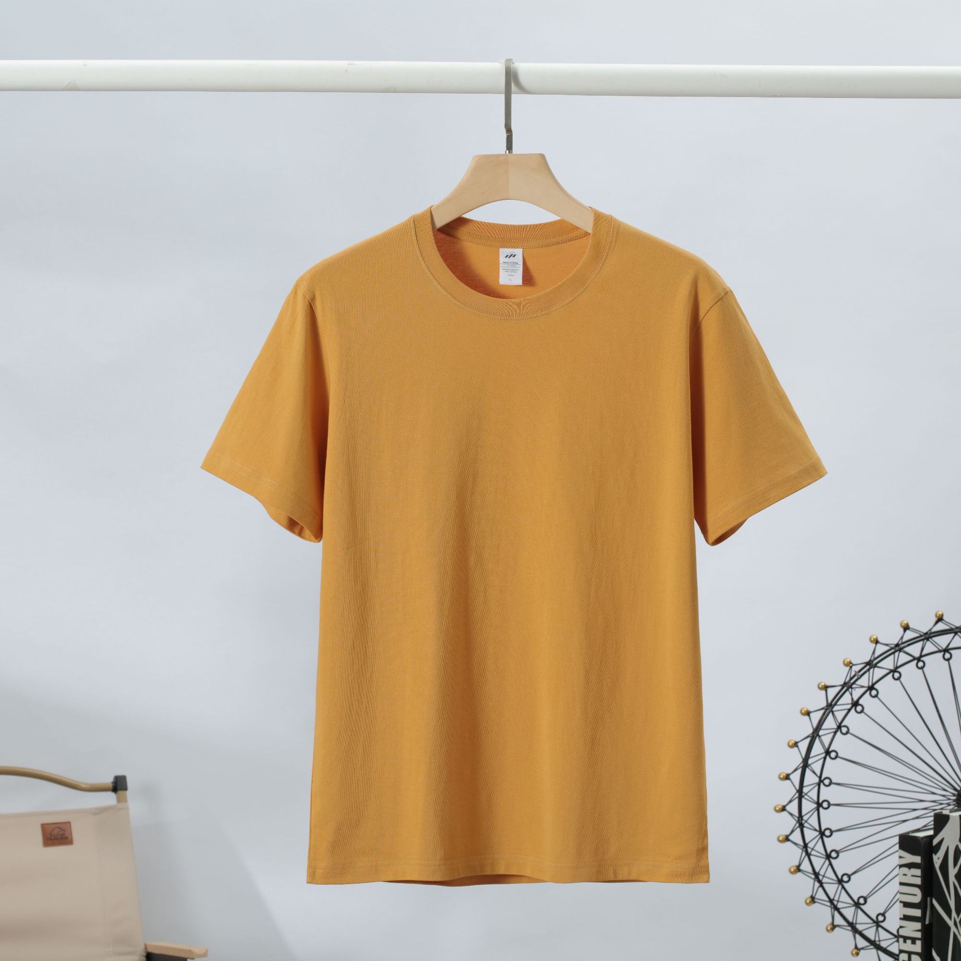 Adult Unisex Crew Neck Short Sleeve T-Shirt (Neon Orange