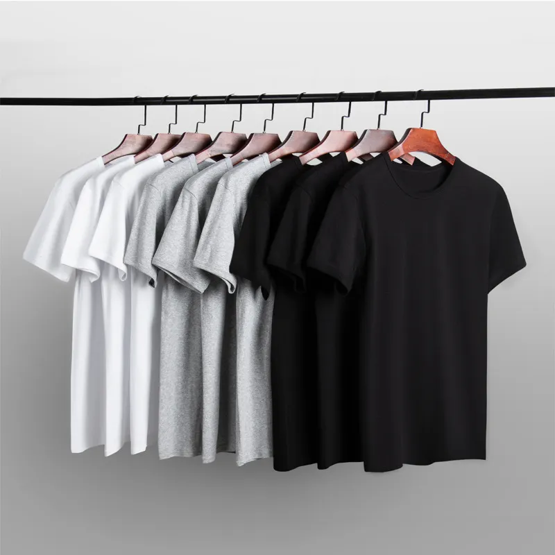 Men Plus Size Casual Solid Color Cotton Crewneck Short Sleeve T-Shirt