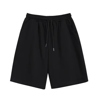 Men Plus Size Casual Basic Solid Color Loose Straight Leg Shorts