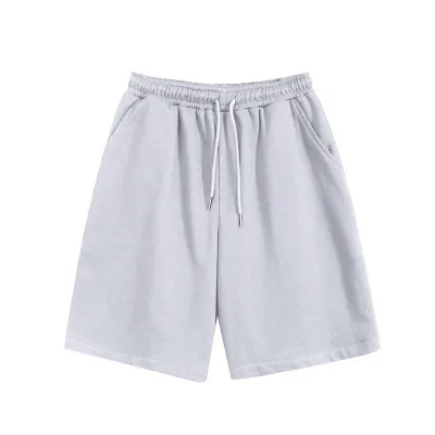 Men Plus Size Casual Basic Solid Color Loose Straight Leg Shorts