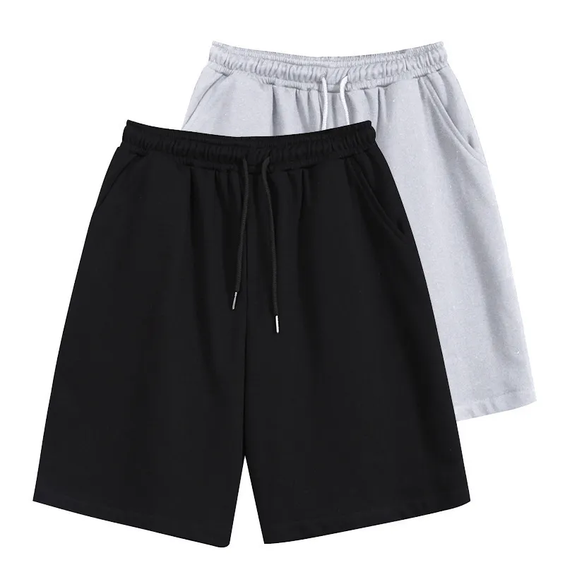 Men Plus Size Casual Basic Solid Color Loose Straight Leg Shorts