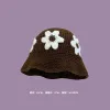 Three-Dimensional Multi-Floral Basin Cap-Coffee