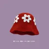 Three-Dimensional Multi-Floral Basin Cap-Red