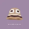 Contrast Stripe Sunflower Hat Khaki