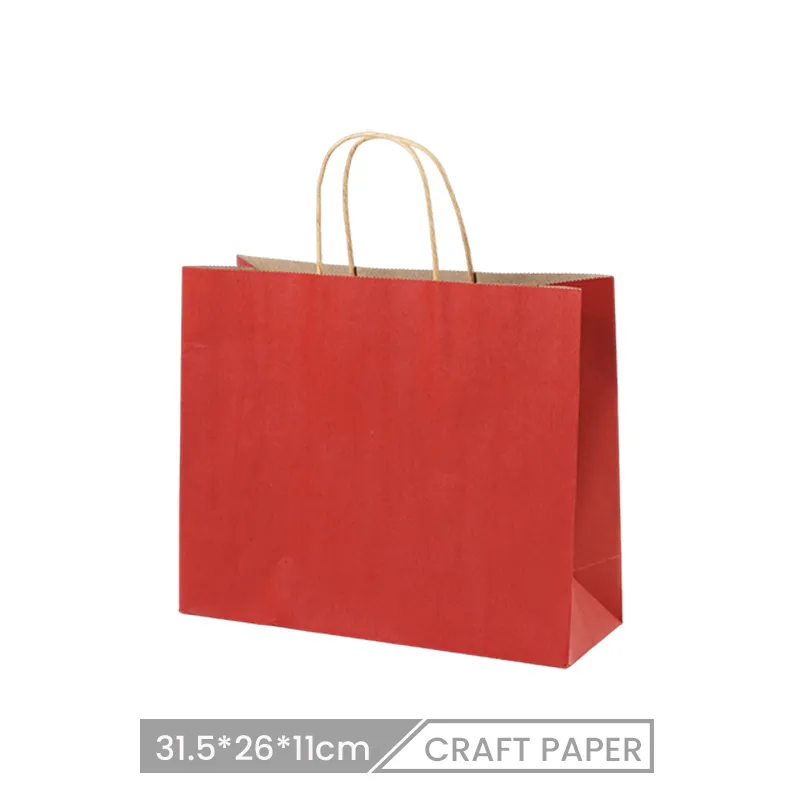 31.5*26*11cm Custom Solid Color Gift Paper Bag Packaging Shopping Bag