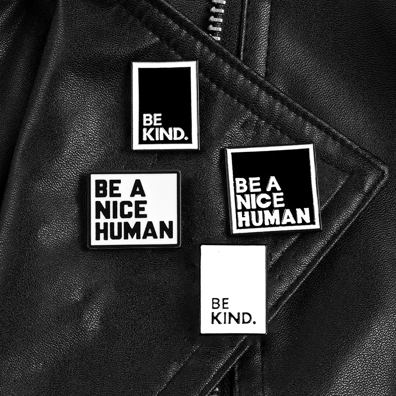 Women Fashion Cartoon Letter Slogan Alloy Brooch