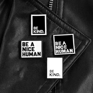 Women Fashion Cartoon Letter Slogan Alloy Brooch