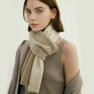 Winter Women Fashion Color Block Knitted Warm Scarf