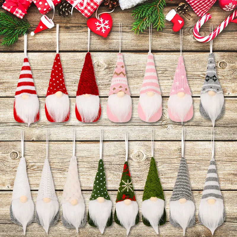 Cartoon Christmas Knitted Doll Small Pendant Decoration