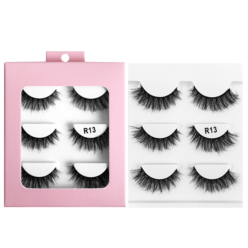 Wholesale 3 Pairs Of Thick Curly Chemical Fiber False Eyelashes