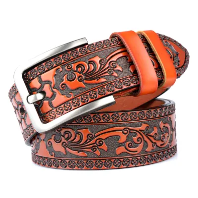 Fashion Casual Vintage Animal Texture PU Metal Buckle Belt
