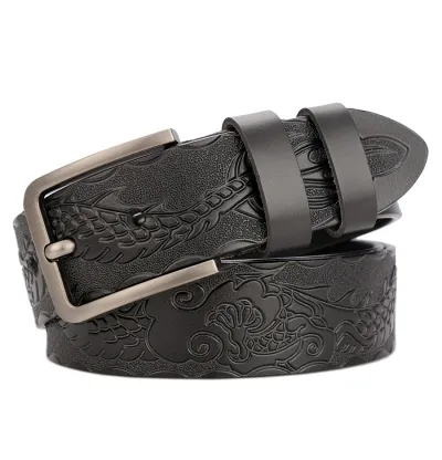 Fashion Casual Vintage Animal Texture PU Metal Buckle Belt