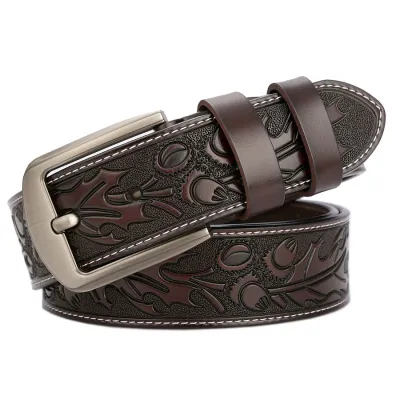Fashion Casual Vintage Animal Texture PU Metal Buckle Belt