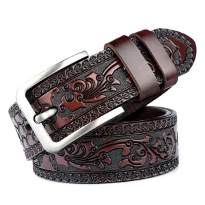 Fashion Casual Vintage Animal Texture PU Metal Buckle Belt