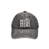 Black-Three-Row MINI Baseball Cap