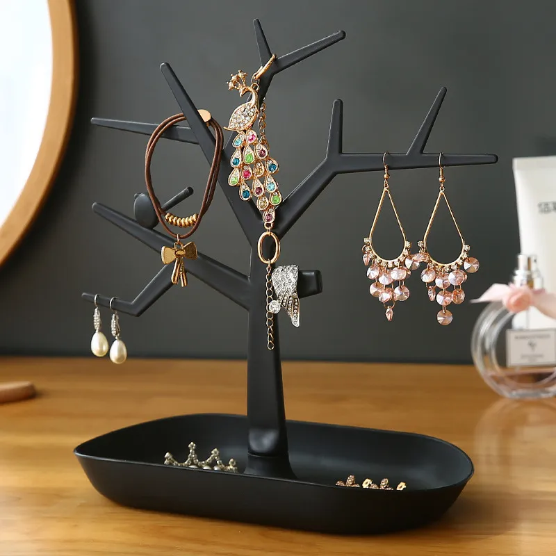 Simple Branch PP Desktop Jewelry Storage Display Rack, Pastoral Style