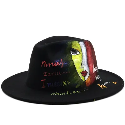 Men Women Fashion Casual Party Personality Skull Snake Eagle Pattern Fedora Hat
