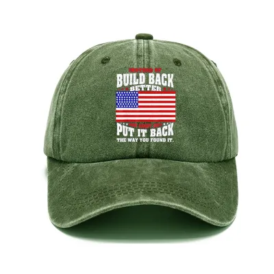 Men Women Fashion Casual Vintage Solid Color Letter Cotton Baseball Cap