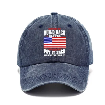 Men Women Fashion Casual Vintage Solid Color Letter Cotton Baseball Cap
