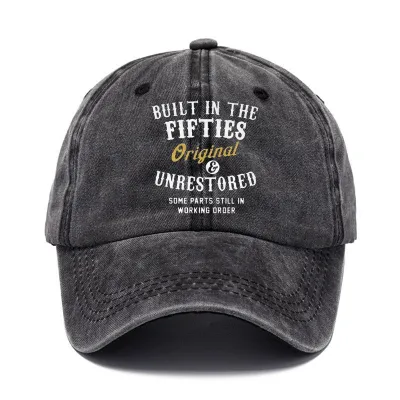 Men Women Fashion Casual Vintage Solid Color Letter Cotton Baseball Cap