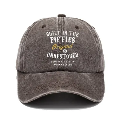Men Women Fashion Casual Vintage Solid Color Letter Cotton Baseball Cap