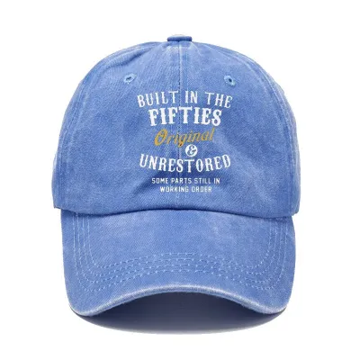 Men Women Fashion Casual Vintage Solid Color Letter Cotton Baseball Cap