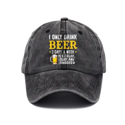 Men Women Fashion Casual Vintage Solid Color Letter Cotton Baseball Cap