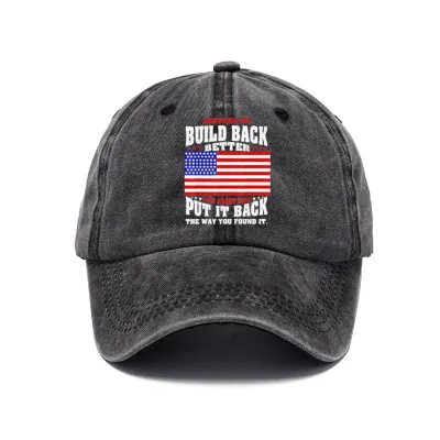 Men Women Fashion Casual Vintage Solid Color Letter Cotton Baseball Cap