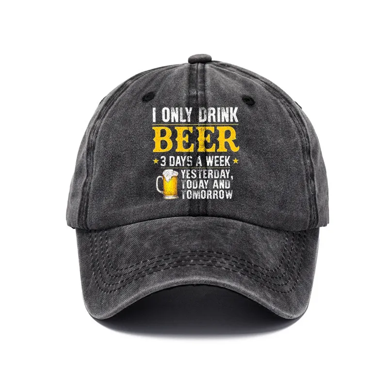 Men Women Fashion Casual Vintage Solid Color Letter Cotton Baseball Cap