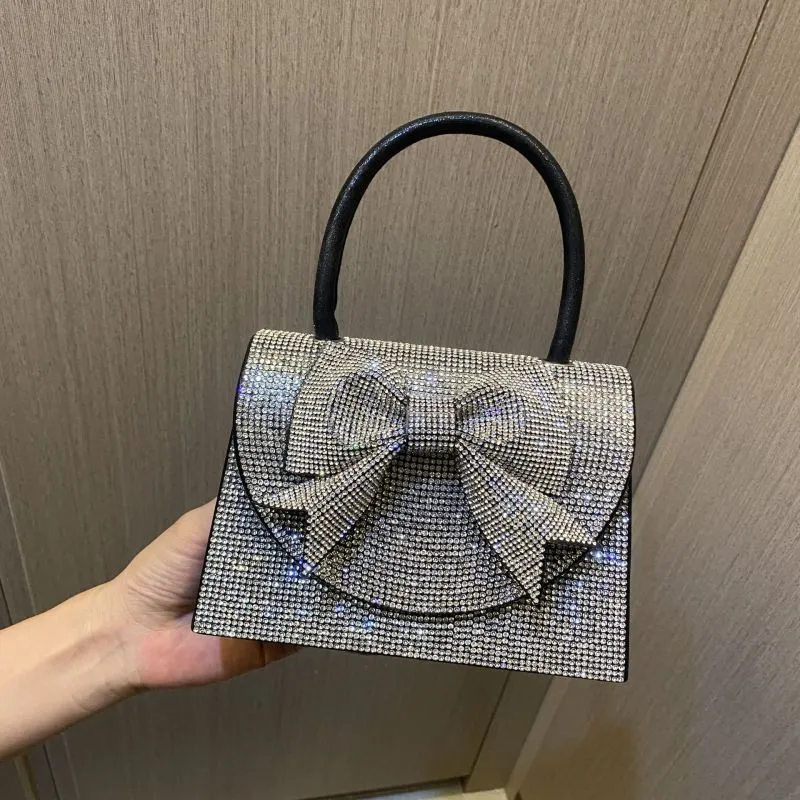 Luxury Rhinestone Bow Evening Bag Clutch