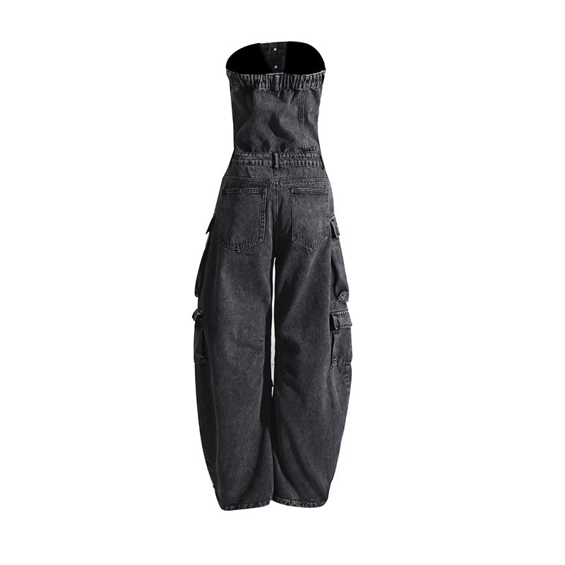 Wholesale Fashion Street Style Strapless Defined-Waist Women
