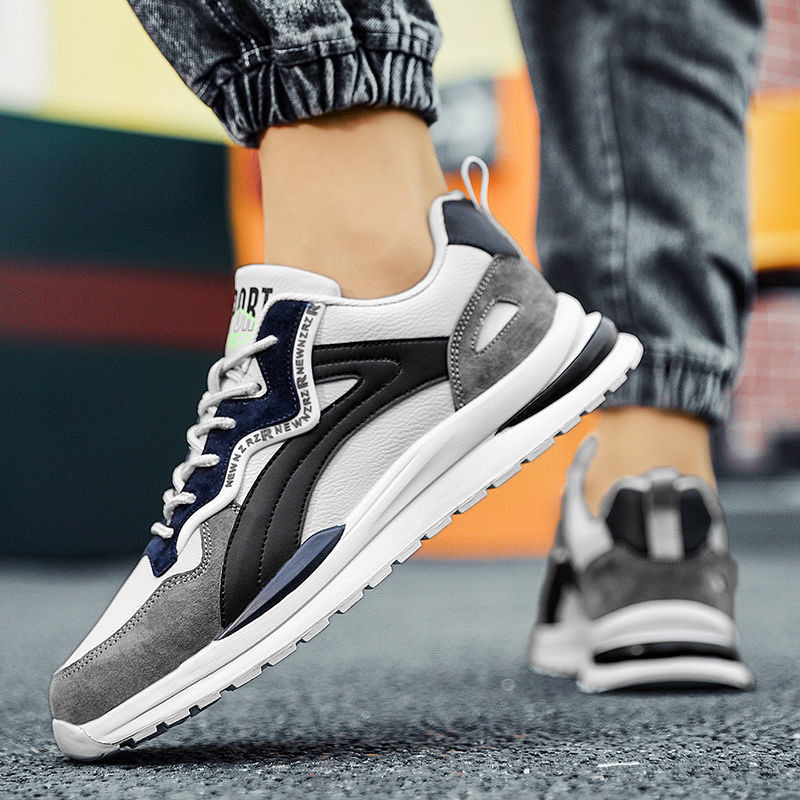 Men Spring Autumn Fashion Casual Color Matching Letter Versatile Breathable Platform Shoes Sneakers