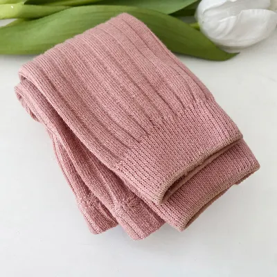 Kids Toddler Girls Spring Autumn Casual Solid Color Tight Basic Knitted Nine Leggings Pants