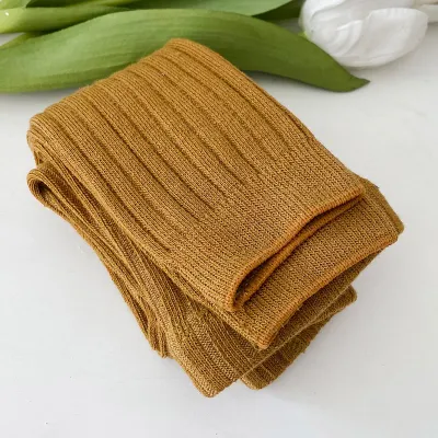 Kids Toddler Girls Spring Autumn Casual Solid Color Tight Basic Knitted Nine Leggings Pants