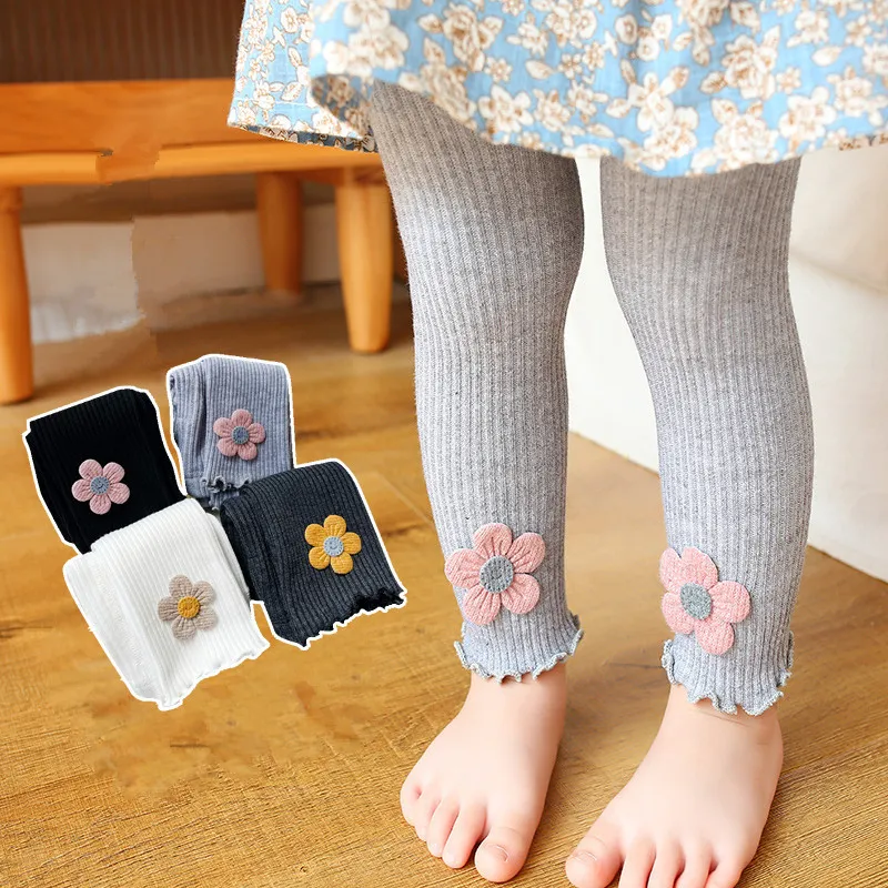 Kids Leggings For Girls Children Clothing Cotton Flower Pants