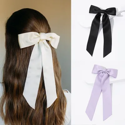 Women Fashion Multicolor Bow Ribbon Hair Clip