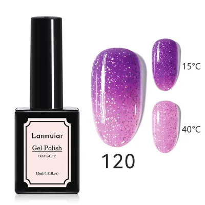 Women Fashion Cat Eye Nail Glue Color Changing Phototherapy Glue Solid Color Nail Art Polish 48 Colors