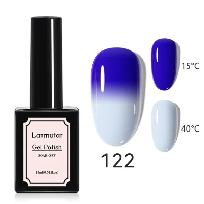 Women Fashion Cat Eye Nail Glue Color Changing Phototherapy Glue Solid Color Nail Art Polish 48 Colors