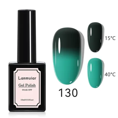 Women Fashion Cat Eye Nail Glue Color Changing Phototherapy Glue Solid Color Nail Art Polish 48 Colors