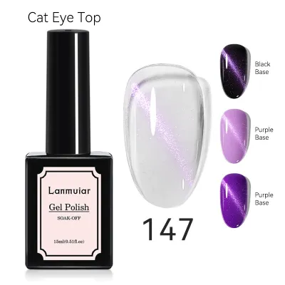 Women Fashion Cat Eye Nail Glue Color Changing Phototherapy Glue Solid Color Nail Art Polish 48 Colors