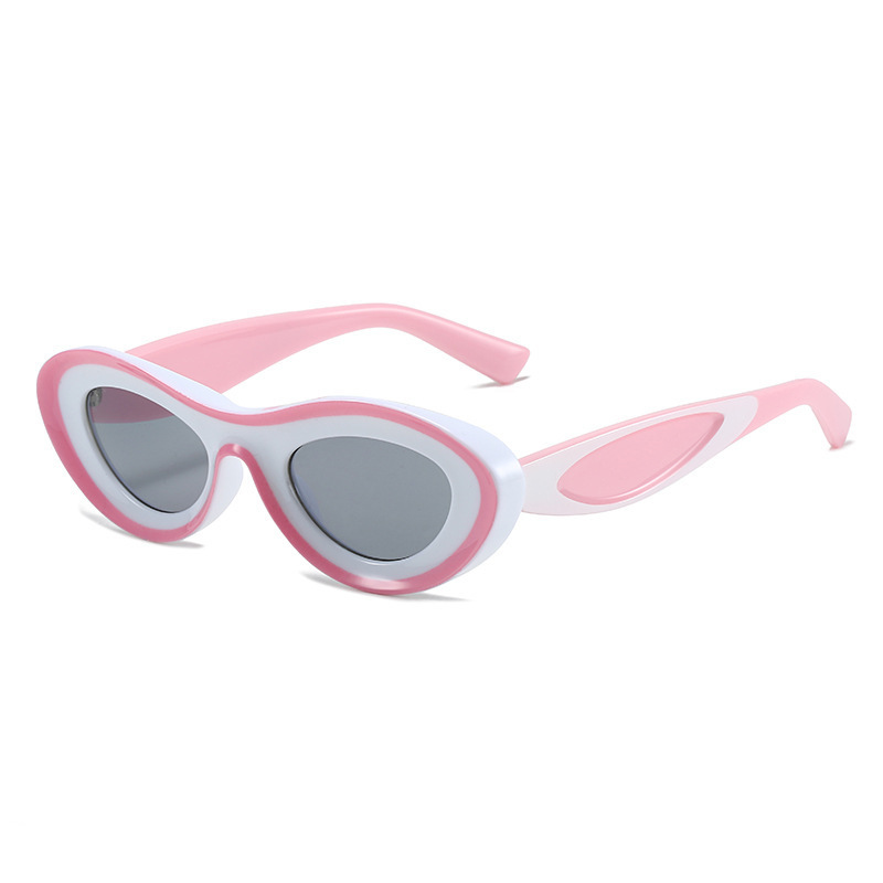 福袋 オンライン Frame Oval Fashion Wholesale Colorblock Sunglasses Avant-Garde 小物