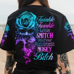 Halloween Women Gothic Skull Butterfly Graphic Printed Crewneck Short Sleeve T-Shirt