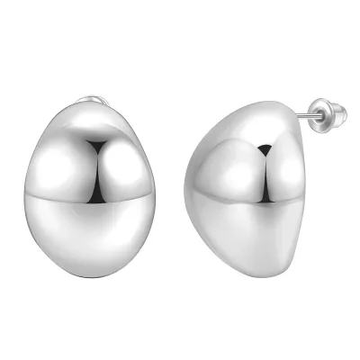 Fashion Simple Ccb Melon Seed Water Drop Women Stud Earrings
