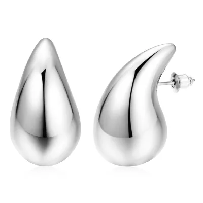 Fashion Simple Ccb Melon Seed Water Drop Women Stud Earrings